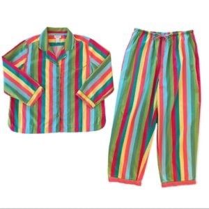 Colorful Striped CABERNET PJ’s Size L
